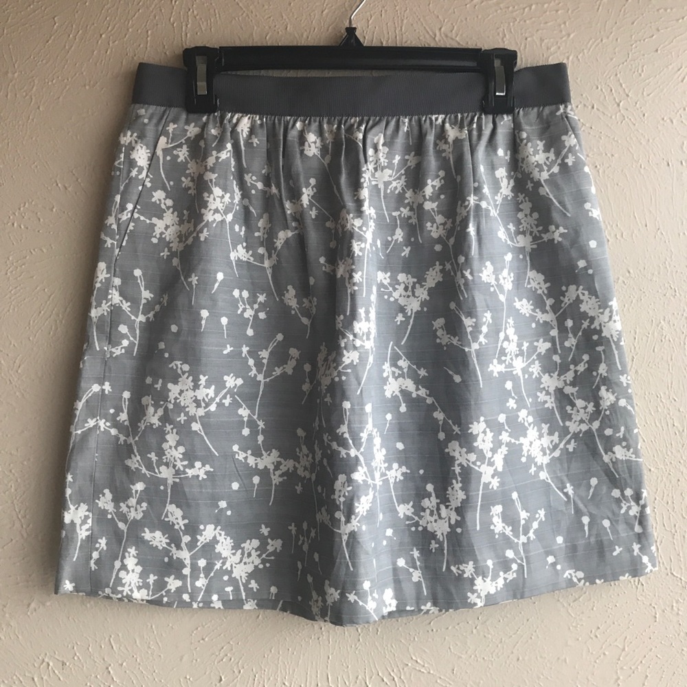 Loft grey midi skirt